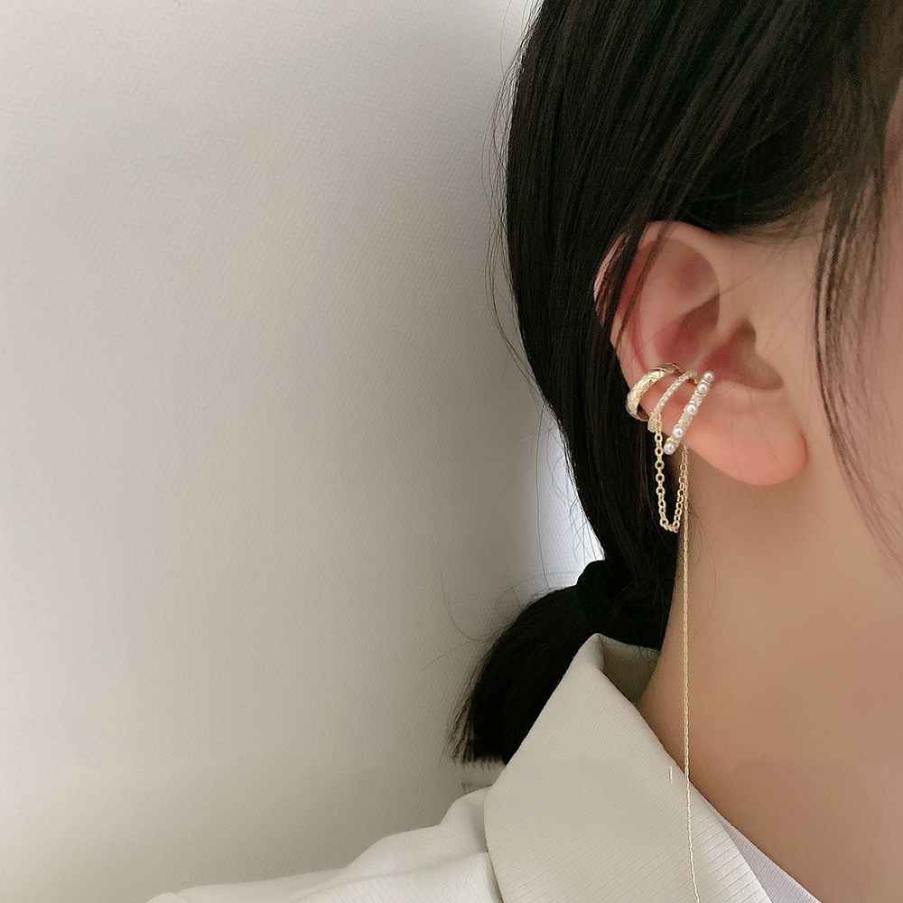 Cool Pierceless Metal Zircon Tassel Woman Pearl Clip Earring Body Jewelry Ear Cuff Ear Bone Clip
Cool Pierceless Metal Zircon Tassel Woman Pearl Clip Earring Body Jewelry Ear Cuff Ear Bone Clip