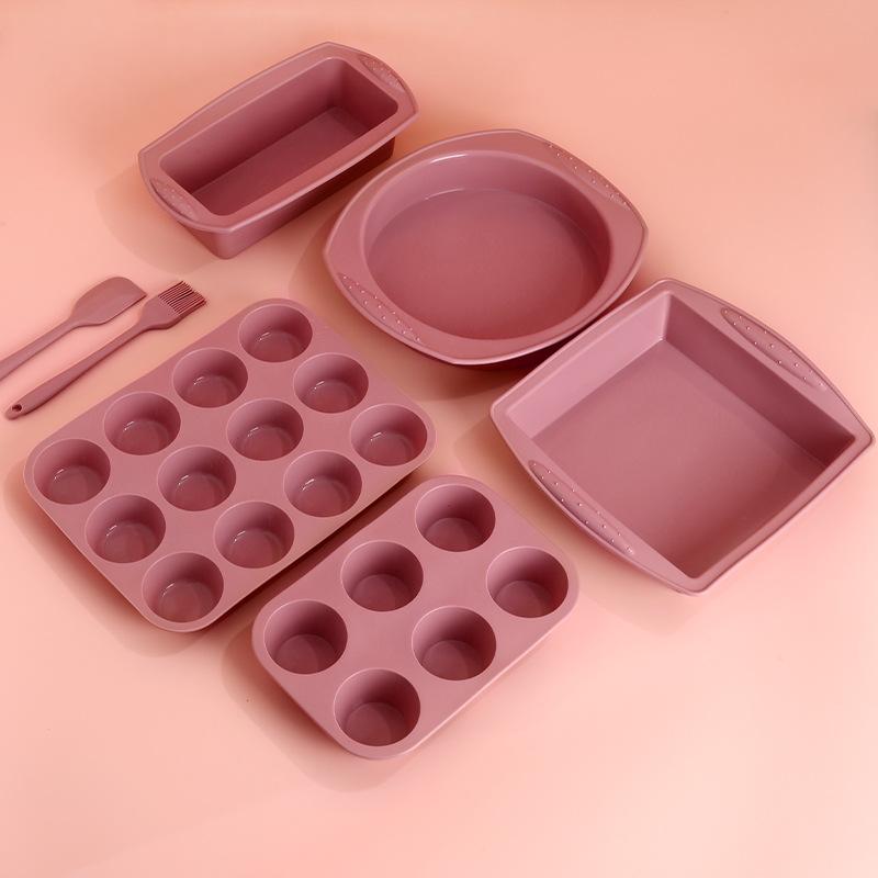 Food Grade Silicone Baking Set Cake Muffin Brush Spatula Tool 7in1 Bakeware BPA Free Round/Square Cake Pan Loaf Pan for Bread червоний
Food Grade Silicone Baking Set Cake Muffin Brush Spatula Tool 7in1 Bakeware BPA Free Round/Square Cake Pan Loaf Pan for Bread червоний