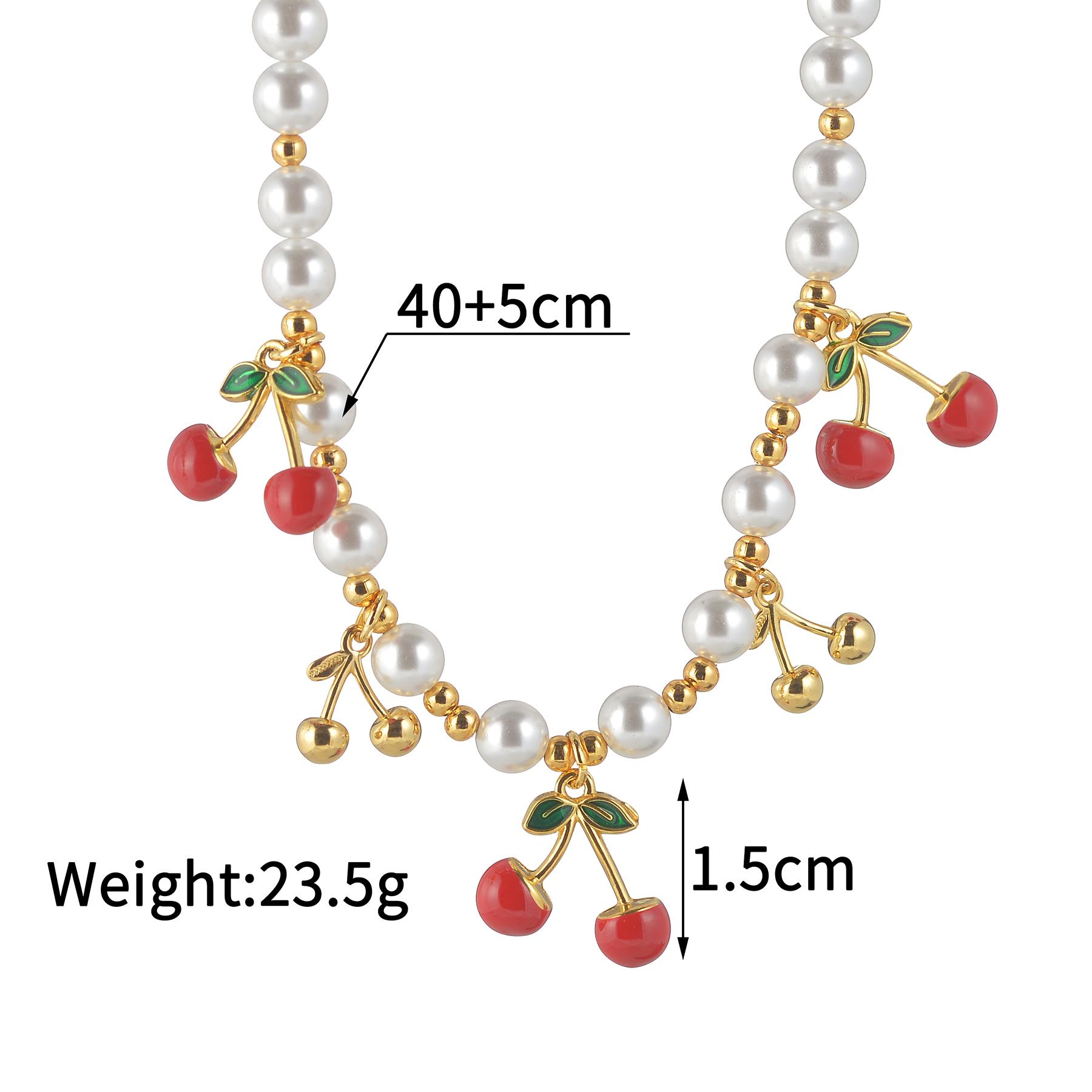 Atoztide Trendy Cherry Charm Necklace for Women Stainless Steel Imitation Pearl Chain Temperament Clavicle Chain Jewelry Gift
Atoztide Trendy Cherry Charm Necklace for Women Stainless Steel Imitation Pearl Chain Temperament Clavicle Chain Jewelry Gift