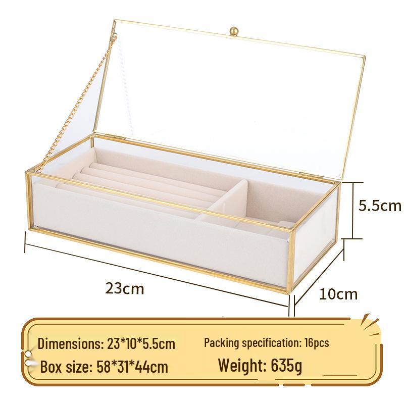 2026 Cross-Border Large Glass Jewelry Box for Earrings & Rings 25.5 x 20 x 8 cm золотой
2026 Cross-Border Large Glass Jewelry Box for Earrings & Rings 25.5 x 20 x 8 cm золотой