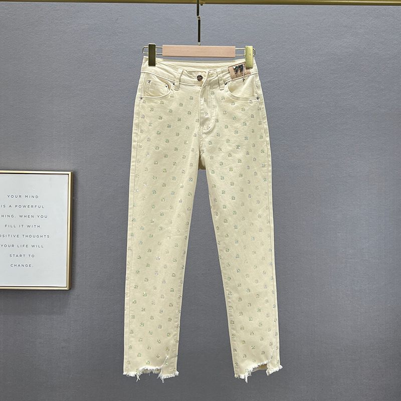 Европейская станция Восемь точек Весна Лето Высокая талия Горячая сверловка Деним Beige White 27
Европейская станция Восемь точек Весна Лето Высокая талия Горячая сверловка Деним Beige White 27