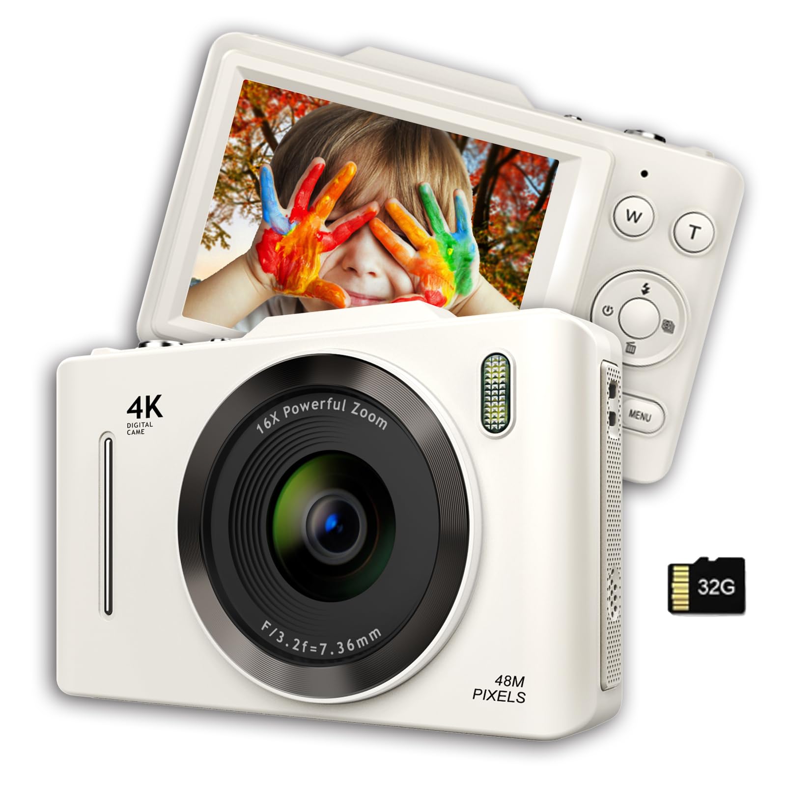 Digital Camera 4K Digital Camera Compact Camera 30FPS 68MP Con Camera HD 1080P Video Recording Digital for Students AF Autofocus Inch Rechargeable 16x білий
Digital Camera 4K Digital Camera Compact Camera 30FPS 68MP Con Camera HD 1080P Video Recording Digital for Students AF Autofocus Inch Rechargeable 16x білий