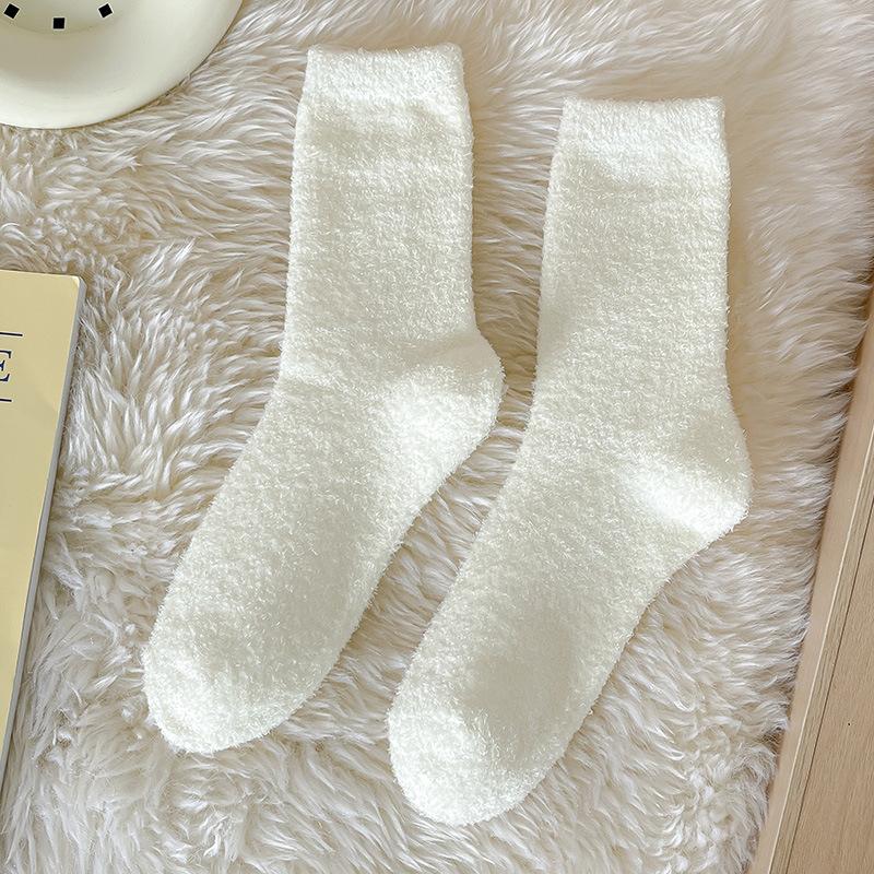 Coral Fleece Mid-Calf Socks for Women Plush Lined Thick Warm Winter Sleeping Socks Non-Shedding House Sleep Maternity Socks One Size белый
Coral Fleece Mid-Calf Socks for Women Plush Lined Thick Warm Winter Sleeping Socks Non-Shedding House Sleep Maternity Socks One Size белый