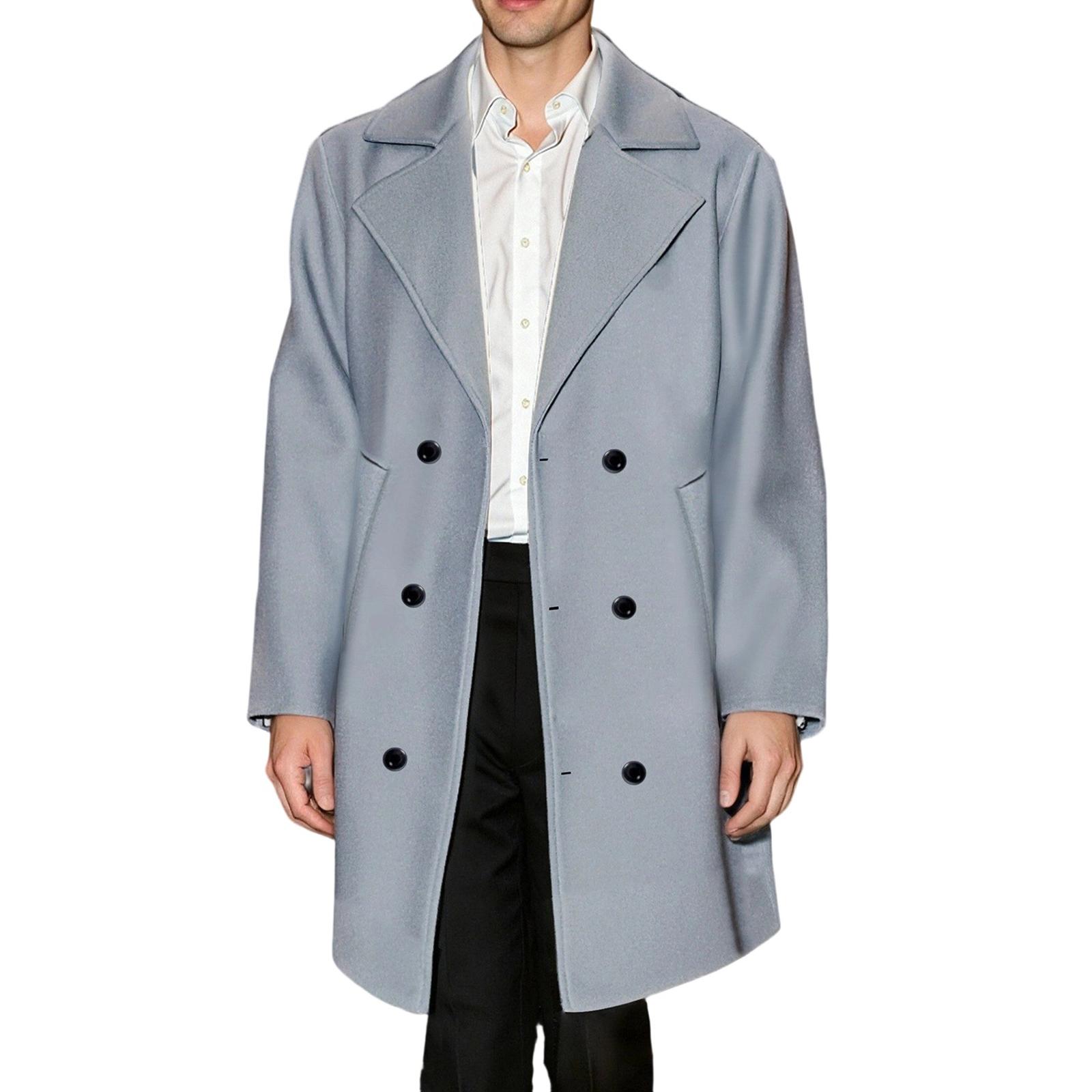 Trench Coat Men Wool Blend Coat Notched Collar Single Breasted Overcoat Business Casual Winter Jacket With Pockets M
Trench Coat Men Wool Blend Coat Notched Collar Single Breasted Overcoat Business Casual Winter Jacket With Pockets M