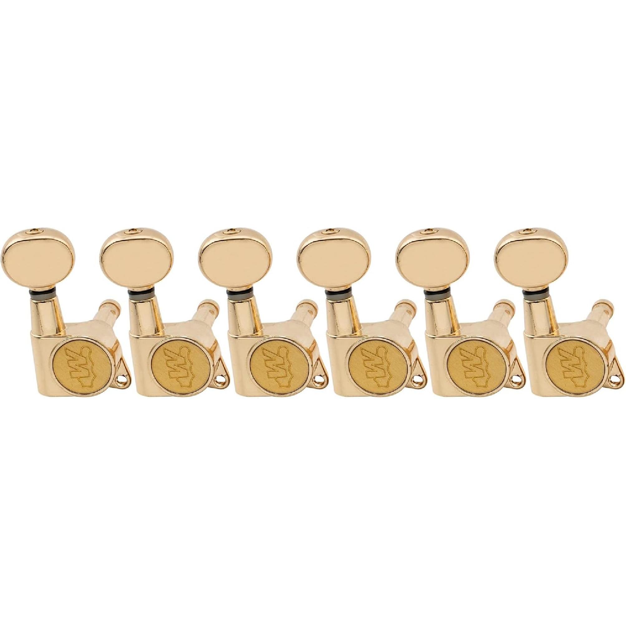Колки Wilkinson 6 в линию E-Z-LOK Mini с овальными кнопками для электрогитар Fender Strat/Tele, золото
Колки Wilkinson 6 в линию E-Z-LOK Mini с овальными кнопками для электрогитар Fender Strat/Tele, золото