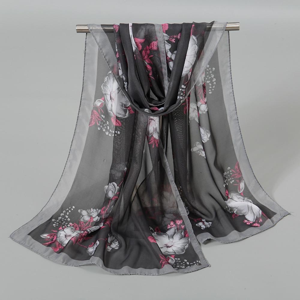 Thin Chiffon Scarf Floral Printing Shawl Silk New Sunscreen Shawl Black2
Thin Chiffon Scarf Floral Printing Shawl Silk New Sunscreen Shawl Black2