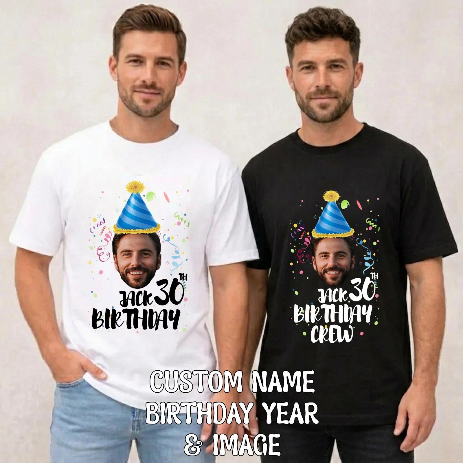 Personalise Birthday Crew T-T-Shirt Custom Photo Name Age Matching Group Party Top L
Personalise Birthday Crew T-T-Shirt Custom Photo Name Age Matching Group Party Top L