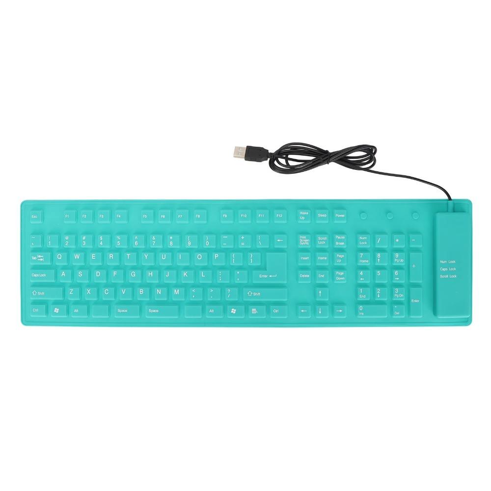 Foldable 109 Keys Silicone Keyboard Plug and Play Waterproof Silent Keyboard Green,Yellow,Orange Mute Keyboard Office Travel зелений
Foldable 109 Keys Silicone Keyboard Plug and Play Waterproof Silent Keyboard Green,Yellow,Orange Mute Keyboard Office Travel зелений