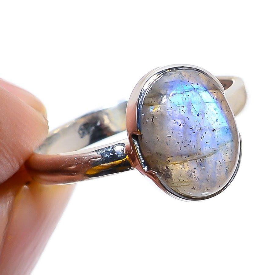 Natural Labradorite Gemstone Handmade 925 Solid Sterling Silver Ring Size 8 A6s97
Natural Labradorite Gemstone Handmade 925 Solid Sterling Silver Ring Size 8 A6s97