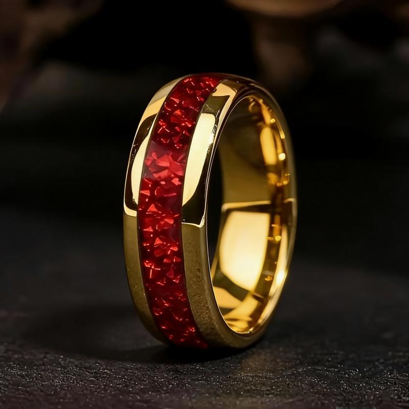 Gold Base Spherical Red Fire Stone Ring Unisex Daily Wear New Year Gift no. 13
Gold Base Spherical Red Fire Stone Ring Unisex Daily Wear New Year Gift no. 13