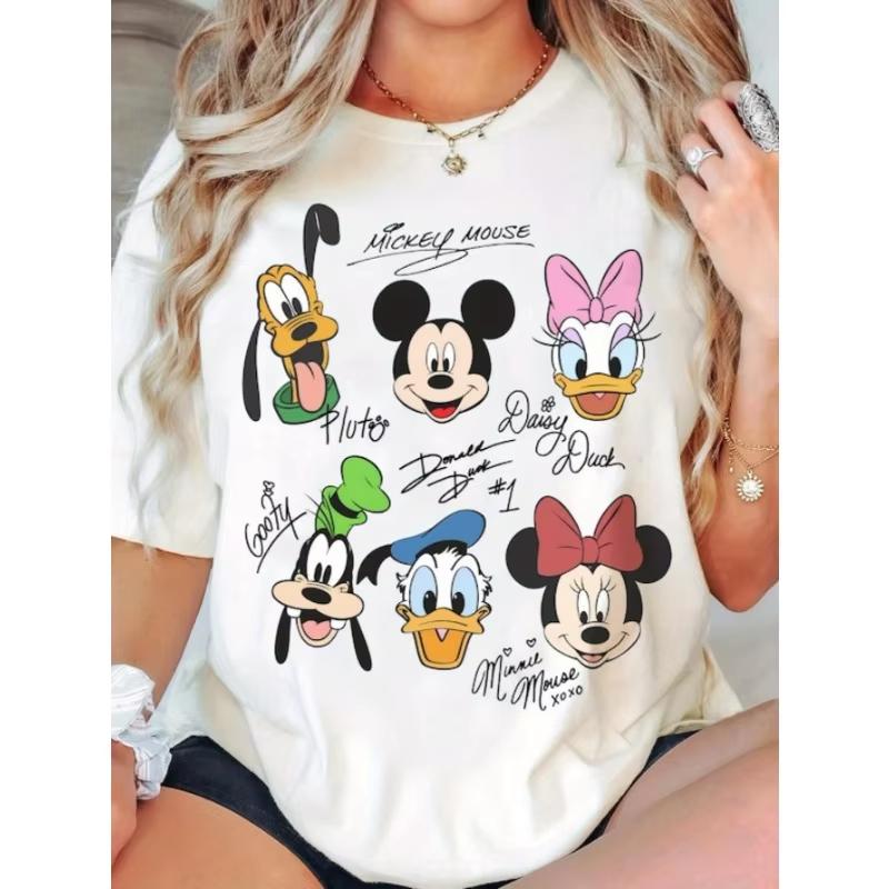 Retro Mickey Mouse and Friends Signature Printed Unisex s T-shirt, Pure Cotton Cartoon Character Couple Short-sleeved S
Retro Mickey Mouse and Friends Signature Printed Unisex s T-shirt, Pure Cotton Cartoon Character Couple Short-sleeved S
