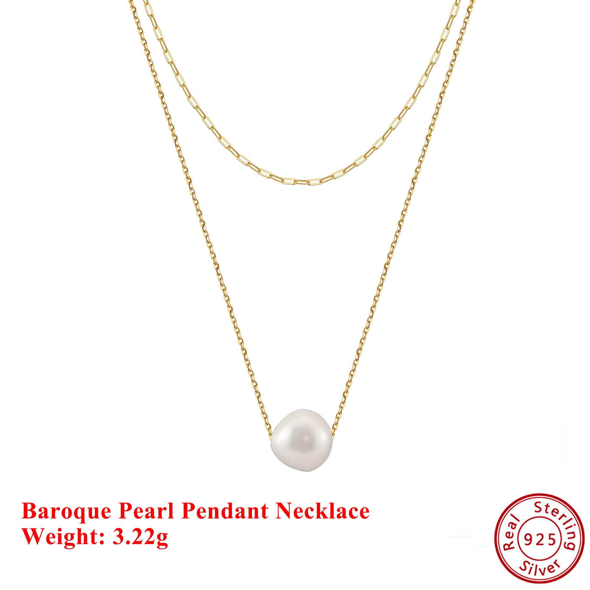EFFIE QUEEN 925 Silver 14k Gold Oval Shaped Pearl Pendant Necklace Double Layered Chain Banquet Jewelry for Women Wedding GPN72
EFFIE QUEEN 925 Silver 14k Gold Oval Shaped Pearl Pendant Necklace Double Layered Chain Banquet Jewelry for Women Wedding GPN72