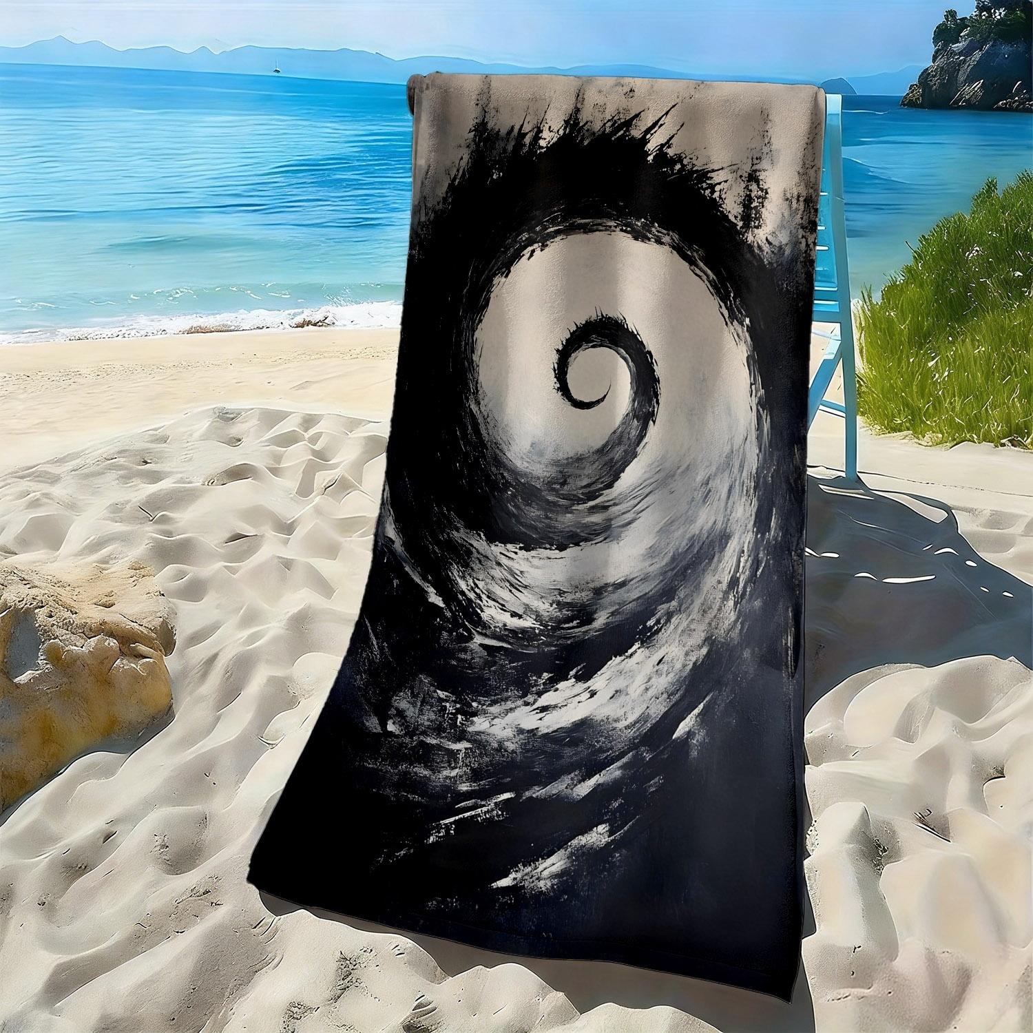 Abstract swirling ink painting pattern polyester microfiber beach towel is highly absorbent, suitable swimming and beach outings W30*H60(CM)
Abstract swirling ink painting pattern polyester microfiber beach towel is highly absorbent, suitable swimming and beach outings W30*H60(CM)
