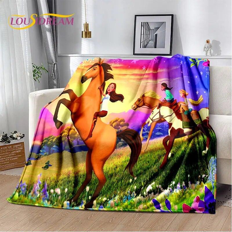 Cartoon Spirit Riding Free Horses Soft Plush Blanket,Flannel Blanket Throw Blanket for Living Room Bedroom Bed Sofa Picnic Cover
Cartoon Spirit Riding Free Horses Soft Plush Blanket,Flannel Blanket Throw Blanket for Living Room Bedroom Bed Sofa Picnic Cover