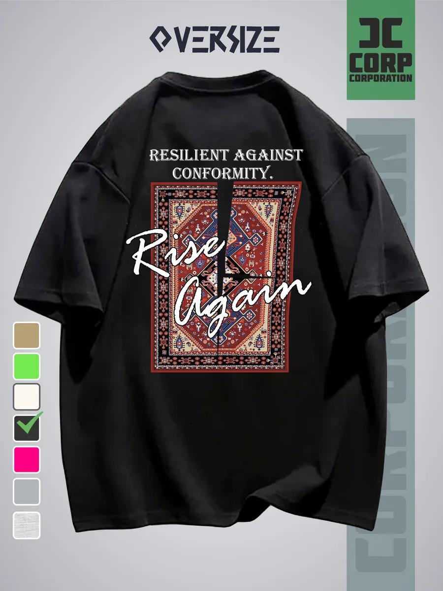 Oversized t-shirt with carpet rise again print 3XL
Oversized t-shirt with carpet rise again print 3XL