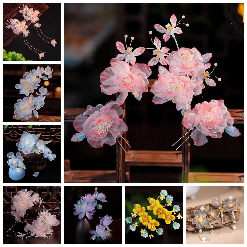 Classical Ancient Hair Clip Tassel Hanfu Headwear Retro Silk Flower Hairpin Hair Accessories Style4
Classical Ancient Hair Clip Tassel Hanfu Headwear Retro Silk Flower Hairpin Hair Accessories Style4