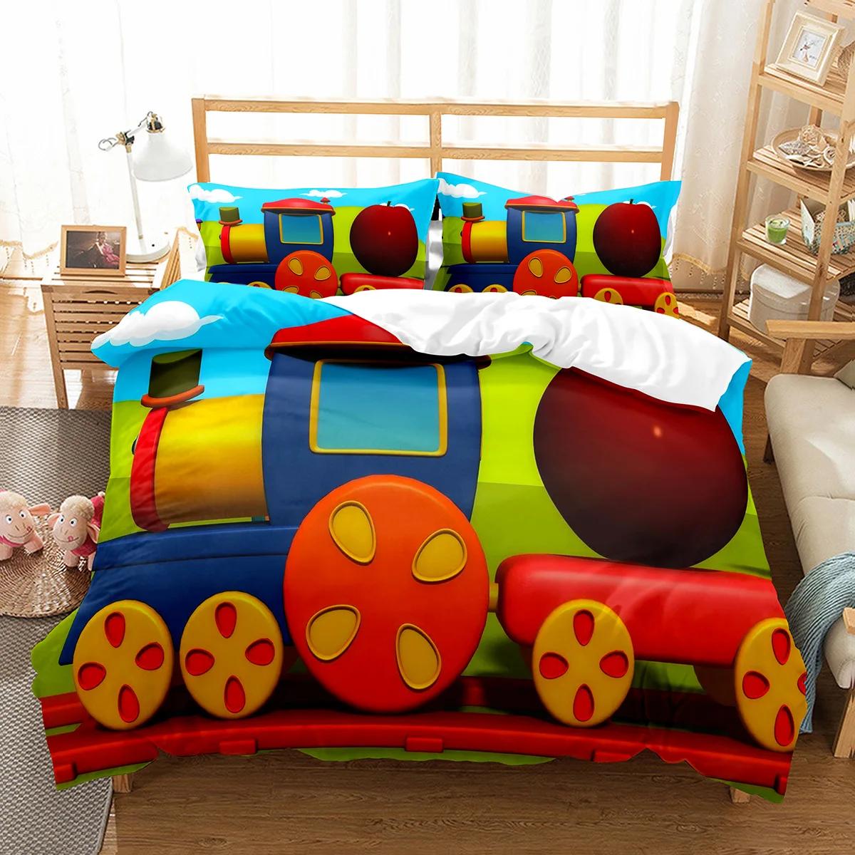 Cartoon Train Duvet Cover Set Double Single King Size Polyester Comforter Cover Transport Car Pattern Quilt Cover Bedding Set US King(264*228cm)3pcs
Cartoon Train Duvet Cover Set Double Single King Size Polyester Comforter Cover Transport Car Pattern Quilt Cover Bedding Set US King(264*228cm)3pcs