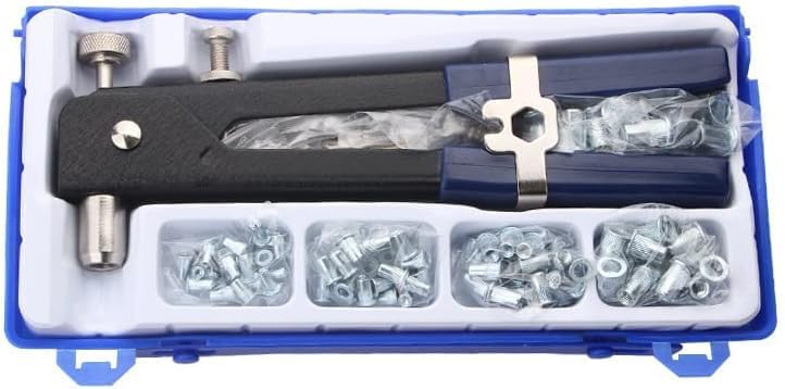 HYCDYTS Hand Riveter Set, 86 Pieces, M3/M4/M5/M6/M8 Screw-Type Nut Rivet Set, Rivet Tool, Rivet Nut Pliers (86-Piece Hand Riveter Set)
HYCDYTS Hand Riveter Set, 86 Pieces, M3/M4/M5/M6/M8 Screw-Type Nut Rivet Set, Rivet Tool, Rivet Nut Pliers (86-Piece Hand Riveter Set)