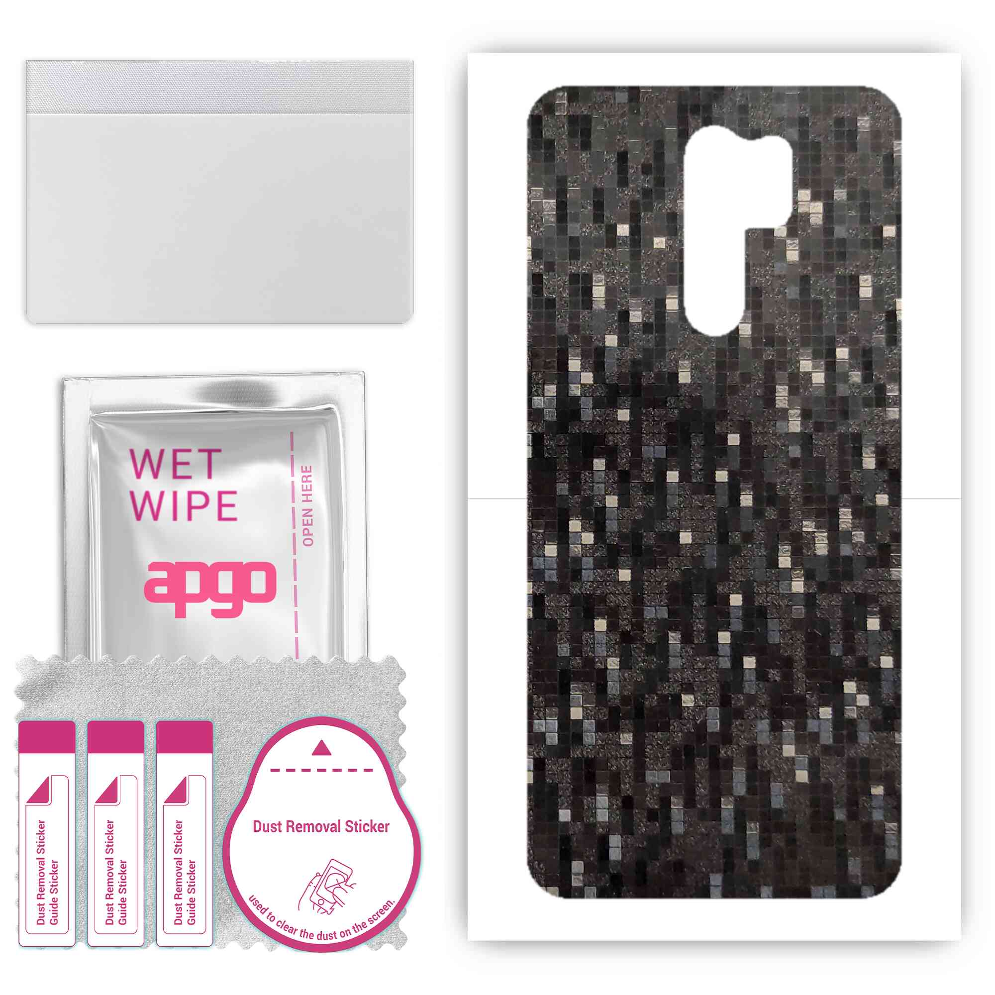 Apgo Protective Skin Sticker для задньої панелі, сумісний із Xiaomi Redmi 9, Wrap Film, Foil, Vinyl - Pattern Carbon Black Pixel
Apgo Protective Skin Sticker для задньої панелі, сумісний із Xiaomi Redmi 9, Wrap Film, Foil, Vinyl - Pattern Carbon Black Pixel