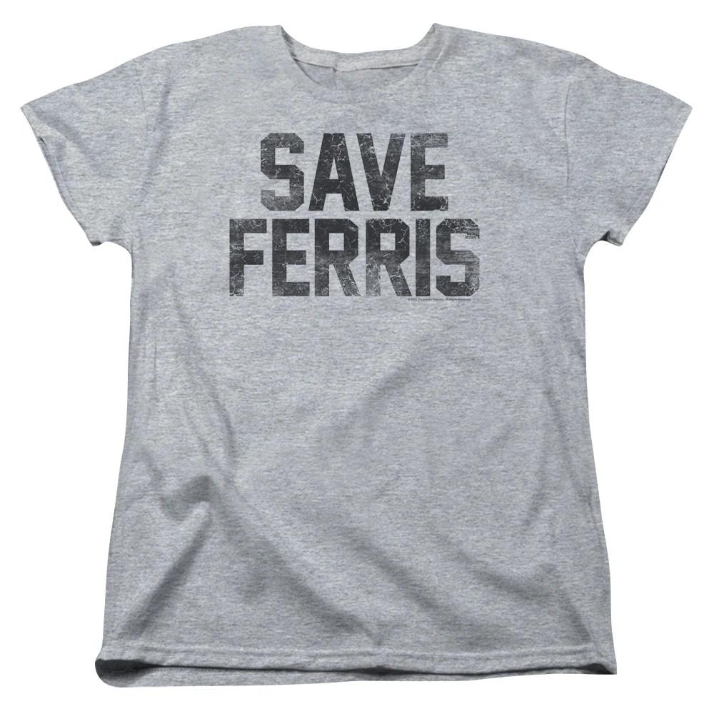 Ferris Buellers Day Off Save Ferris Womens T Shirt Athletic Heather XL
Ferris Buellers Day Off Save Ferris Womens T Shirt Athletic Heather XL