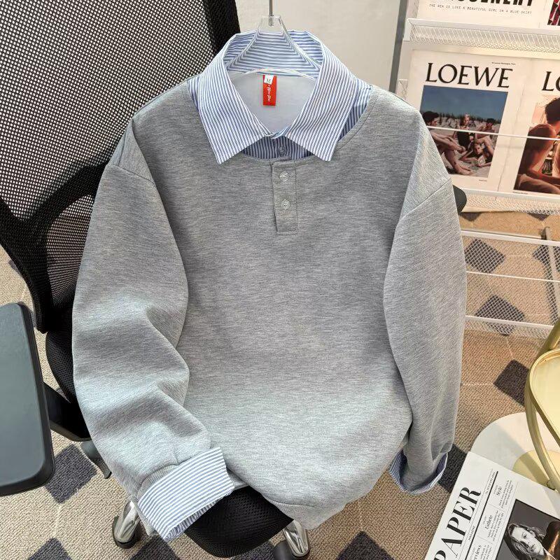 Men s Color-Blocked Faux Two-Piece Long-Sleeve Polo Shirt L сірий колір
Men s Color-Blocked Faux Two-Piece Long-Sleeve Polo Shirt L сірий колір