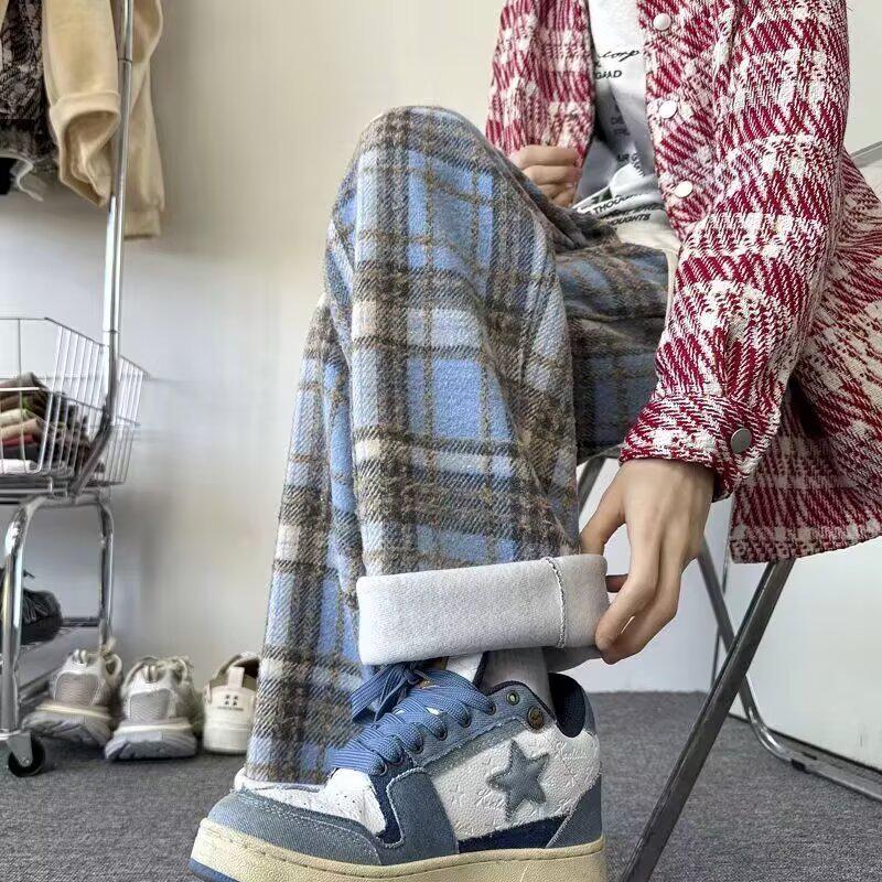 2024 Мужские брюки в стиле ретро из плотной шерсти в клетку с широкими штанинами — свободные, прямые, повседневные осенние брюки 3XL
2024 Мужские брюки в стиле ретро из плотной шерсти в клетку с широкими штанинами — свободные, прямые, повседневные осенние брюки 3XL