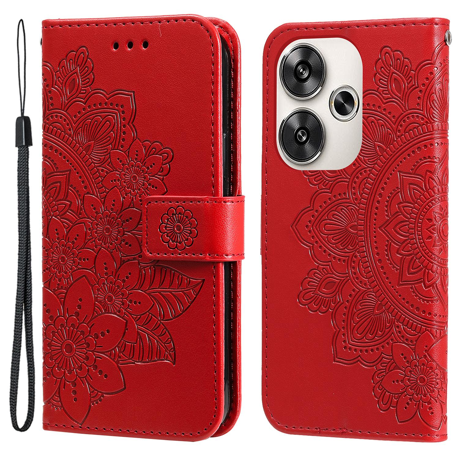 For Xiaomi Redmi Turbo 3 5G/Poco F6 5G Case Floral Pattern PU Leather Wallet Stand Phone Cover Red
For Xiaomi Redmi Turbo 3 5G/Poco F6 5G Case Floral Pattern PU Leather Wallet Stand Phone Cover Red