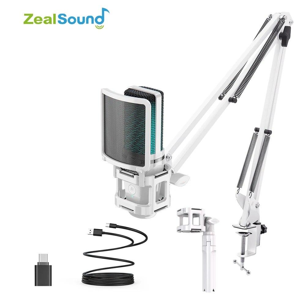 Zealsound RGB USB Gaming Microphone With Articulated Arm,White Computer Condenser Mic For PC Mac Recording Podcasting Streaming білий
Zealsound RGB USB Gaming Microphone With Articulated Arm,White Computer Condenser Mic For PC Mac Recording Podcasting Streaming білий