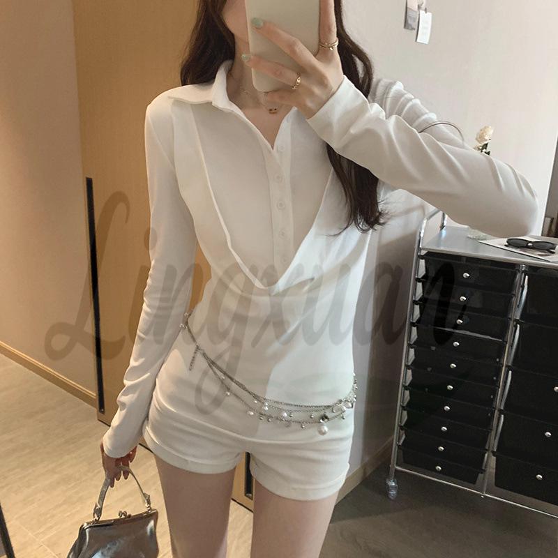 Women s High-End Long-Sleeve Polo T-Shirt 2026 - Slimming, Unique Design, Regular Fit, Spring Style Medium білий
Women s High-End Long-Sleeve Polo T-Shirt 2026 - Slimming, Unique Design, Regular Fit, Spring Style Medium білий