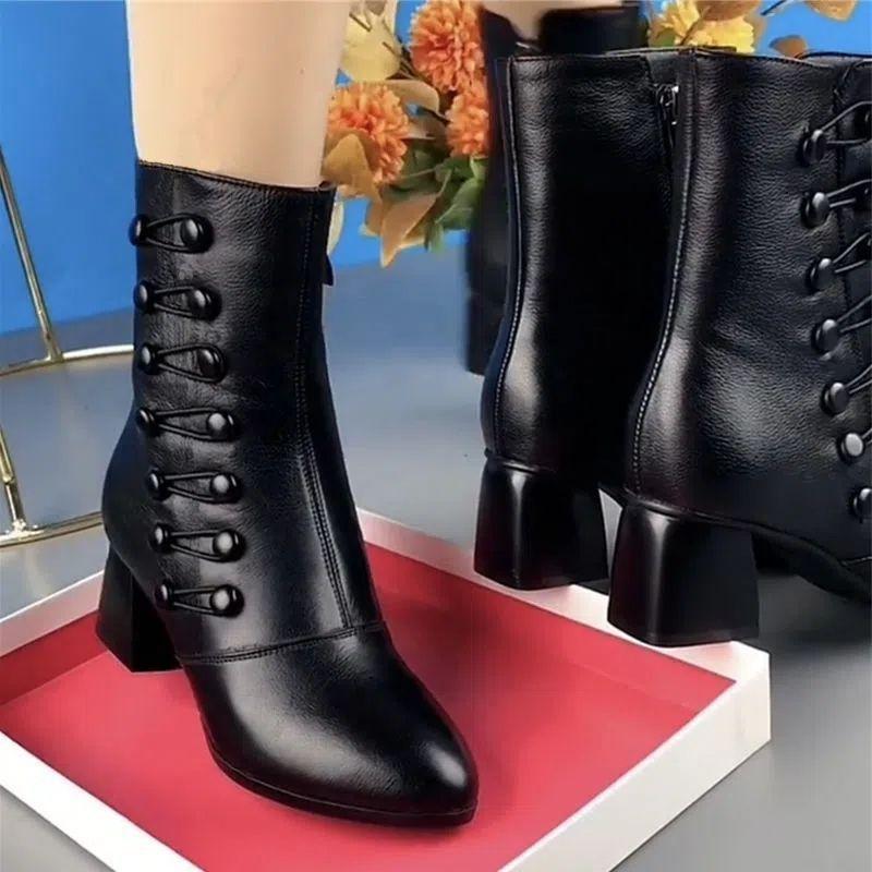 Soft Leather Skinny Boots Short Boots Women s Autumn Winter Fashion Medium Heel Medium Tube Soft Sole Short Boots Martin Boots 35
Soft Leather Skinny Boots Short Boots Women s Autumn Winter Fashion Medium Heel Medium Tube Soft Sole Short Boots Martin Boots 35