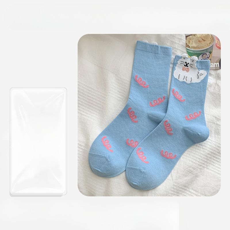 Женские осенне-зимние хлопковые носки-трубы с трехмерным мультяшным животным в горошек 1 pair синий
Женские осенне-зимние хлопковые носки-трубы с трехмерным мультяшным животным в горошек 1 pair синий