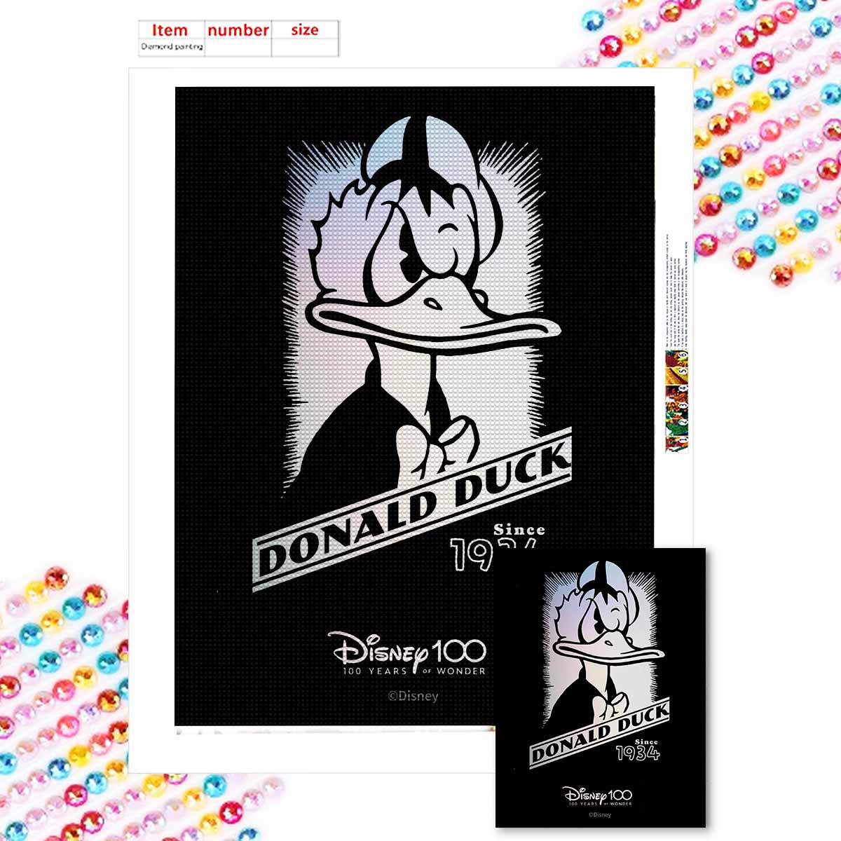 Full Round Diamond Painting The Grizzled and Angry Donald Duck Art Rhinestone Picture Mosaic DIY 5D Cross Stitch Embroidery Home Decoration Round 20x30cm
Full Round Diamond Painting The Grizzled and Angry Donald Duck Art Rhinestone Picture Mosaic DIY 5D Cross Stitch Embroidery Home Decoration Round 20x30cm