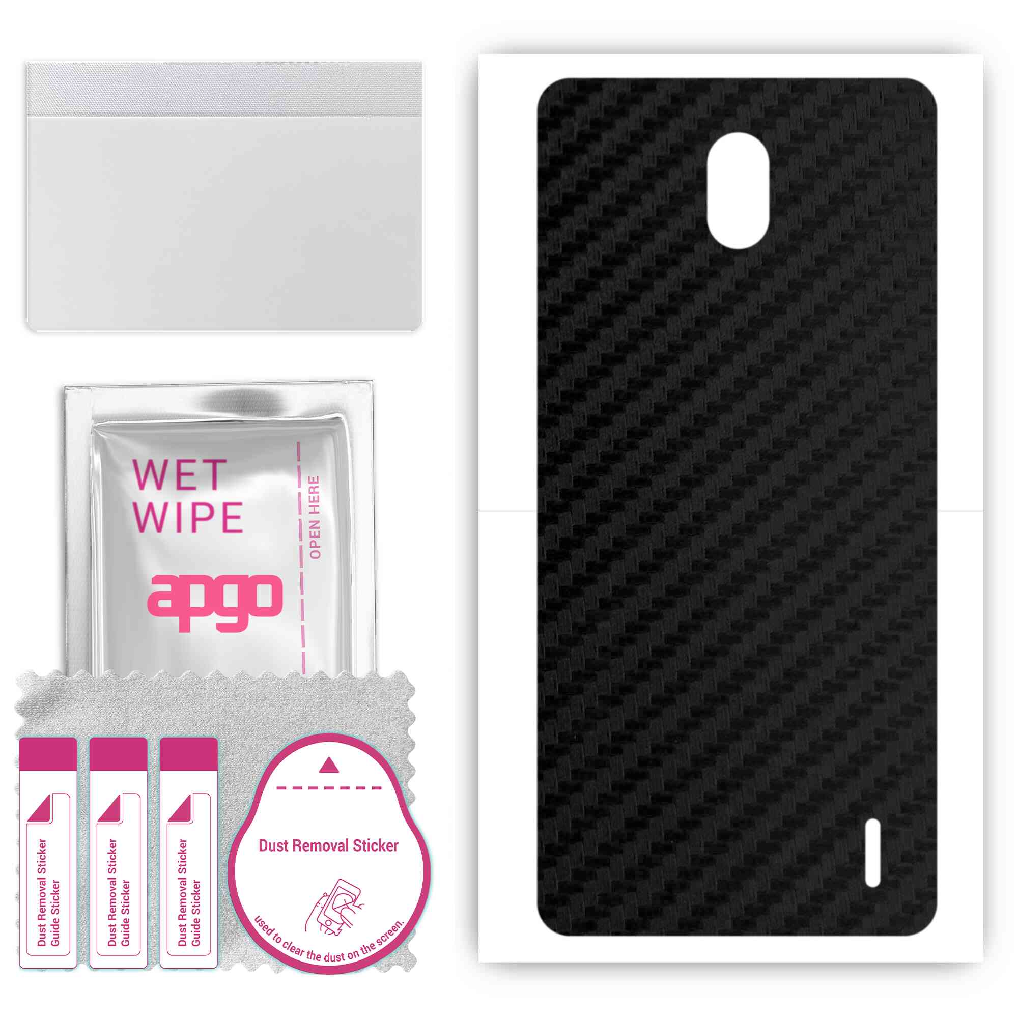 apgo Protective Skin Sticker for the back compatible with Nokia 2.1, Wrap Film, Foil, Vinyl - Pattern Carbon Black
apgo Protective Skin Sticker for the back compatible with Nokia 2.1, Wrap Film, Foil, Vinyl - Pattern Carbon Black