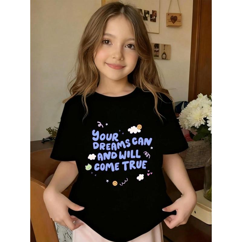 European Size Girls Round Neck Short Sleeved T Shirt with Unique English Print Your Dreams Can and Will Come True 98cm чёрный
European Size Girls Round Neck Short Sleeved T Shirt with Unique English Print Your Dreams Can and Will Come True 98cm чёрный