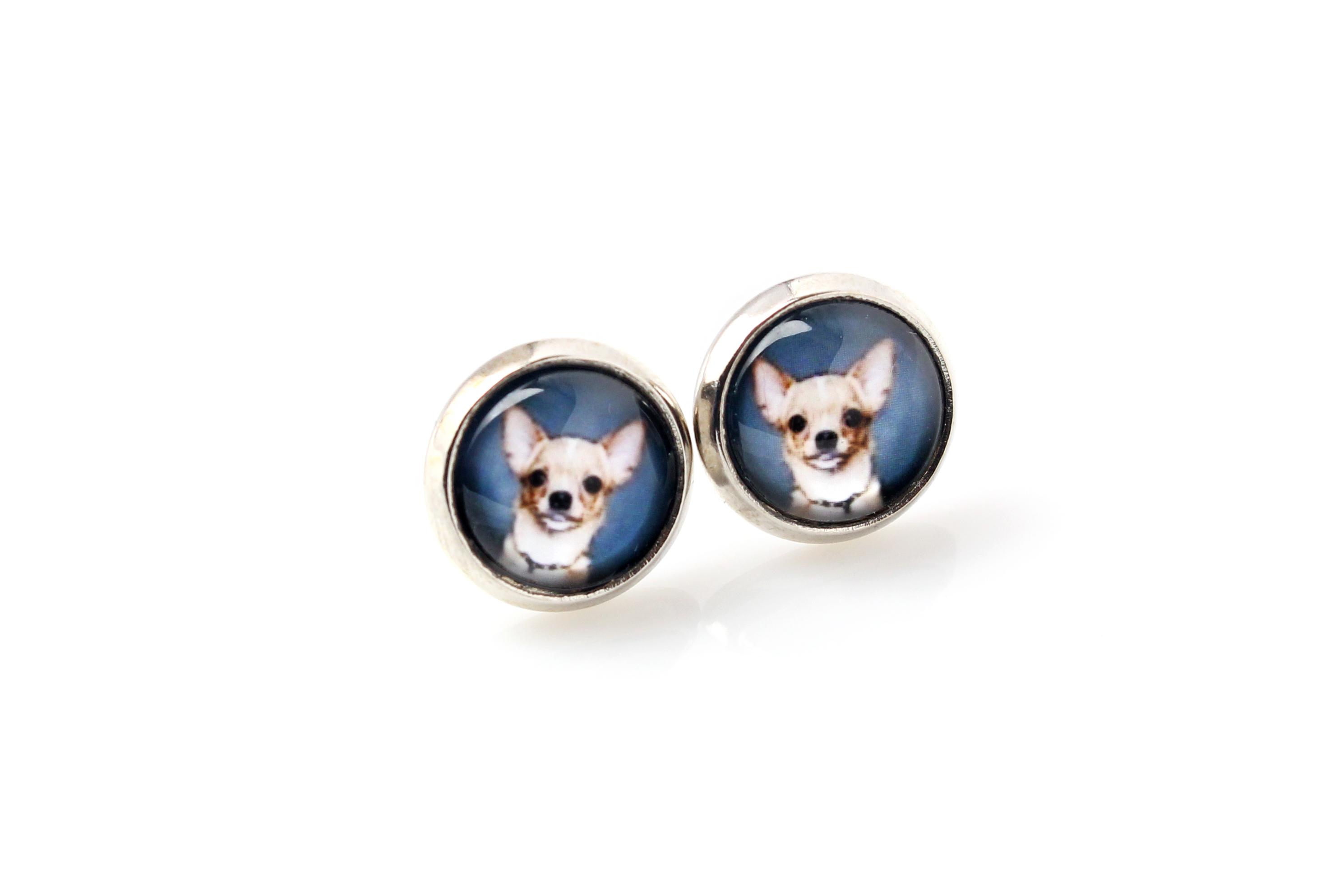 Chihuahua short-haired, Chihuahua smooth - earrings your photo handmade, own photo, jewelry from the Art.-Dog brand
Chihuahua short-haired, Chihuahua smooth - earrings your photo handmade, own photo, jewelry from the Art.-Dog brand
