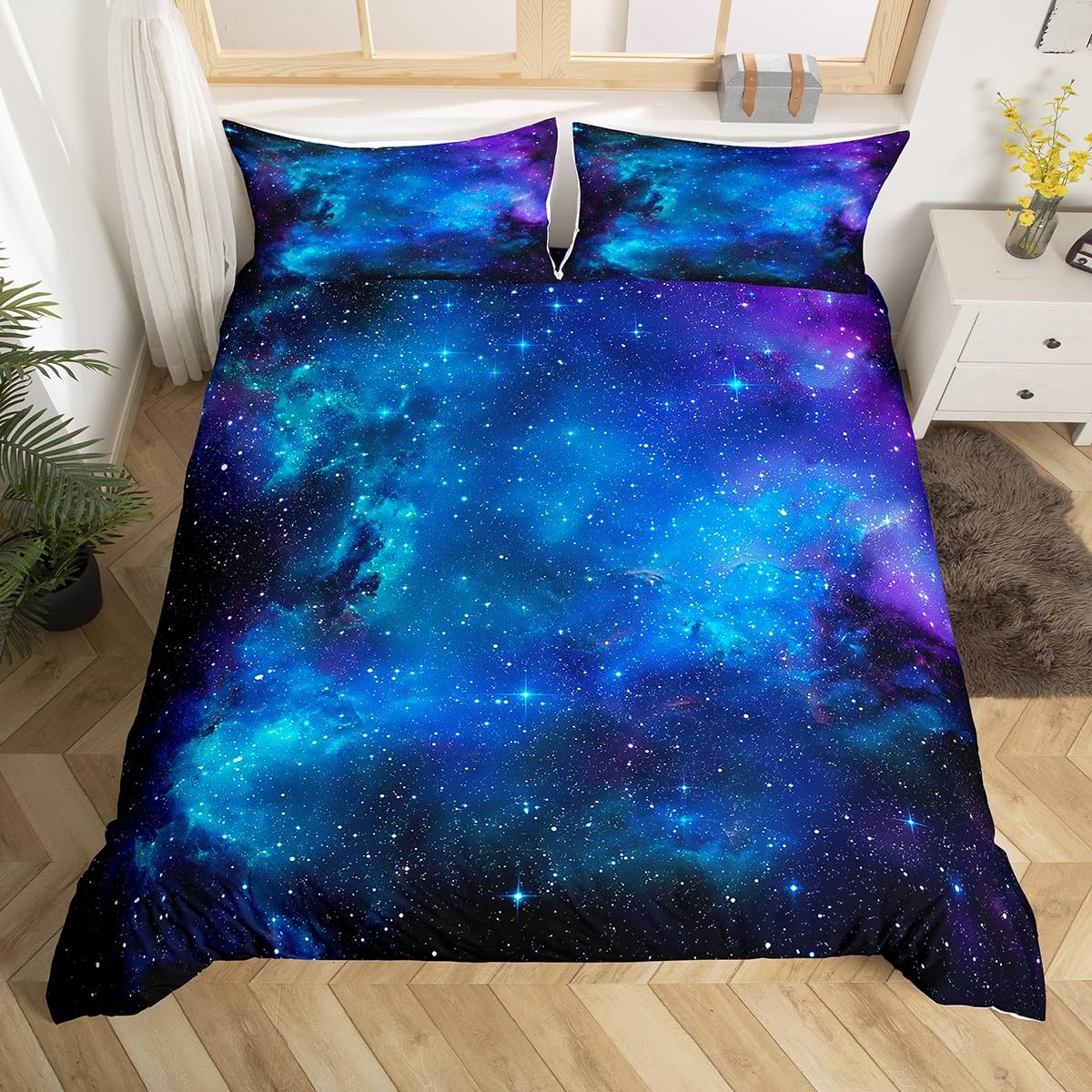Galaxy Soft Duvet Cover Quen King-Sized Dimensionsd Dimensions Modern Universe Star Print Beding Set Abstract Geometric Comfortable Quilt Cover For 120*200cm Single
Galaxy Soft Duvet Cover Quen King-Sized Dimensionsd Dimensions Modern Universe Star Print Beding Set Abstract Geometric Comfortable Quilt Cover For 120*200cm Single