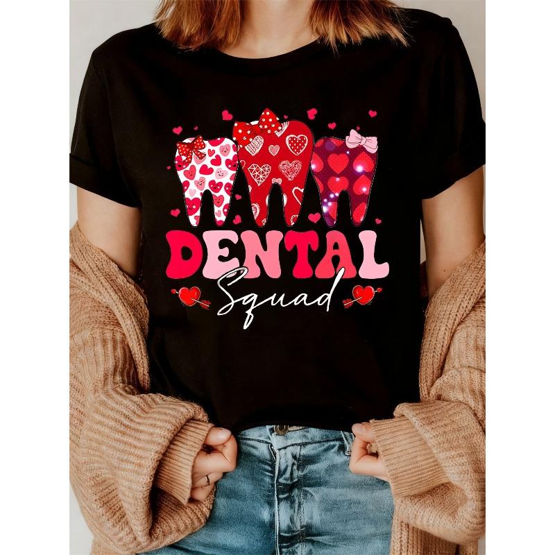 European Size Women S Valentine S Day Dentist Squad Graphic T-Shirt - Oversized Crew Neck Short Sleeve 4XL чорний
European Size Women S Valentine S Day Dentist Squad Graphic T-Shirt - Oversized Crew Neck Short Sleeve 4XL чорний