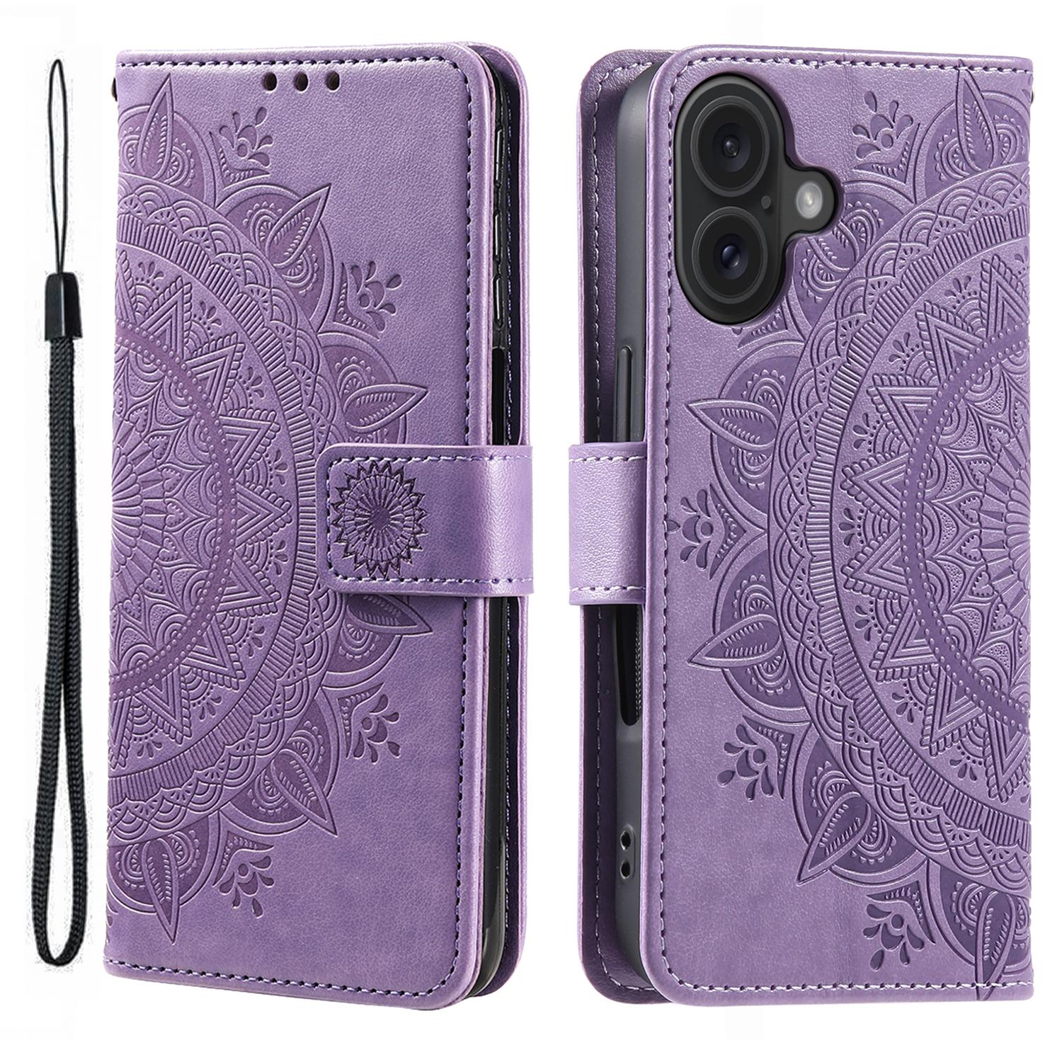 For iPhone 16 Stand Case PU Leather Wallet Phone Cover Totem Imprinted
For iPhone 16 Stand Case PU Leather Wallet Phone Cover Totem Imprinted