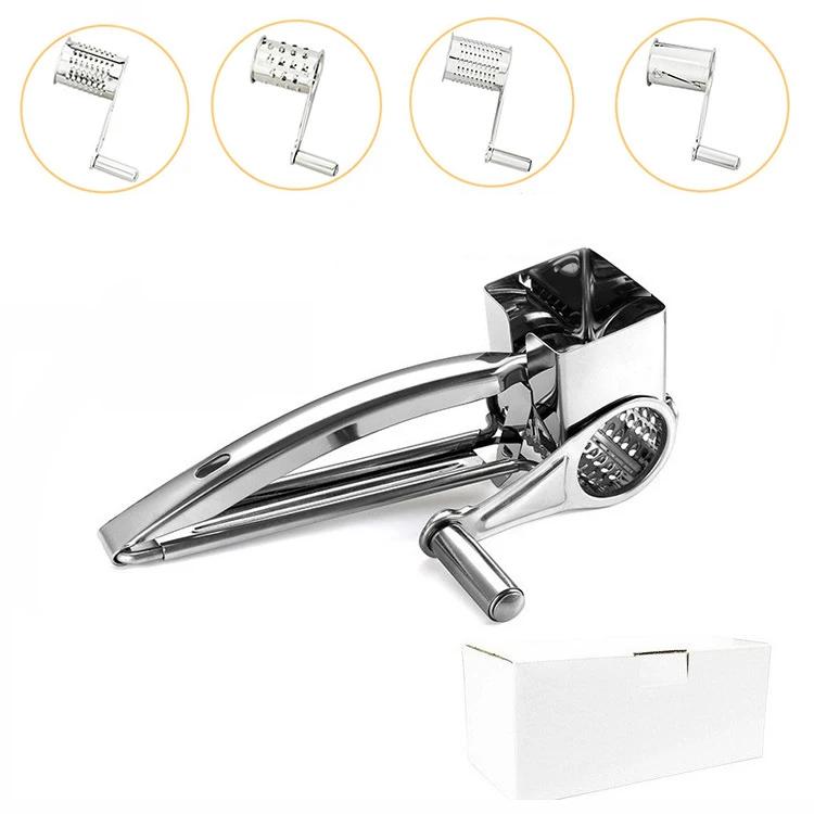 4-in-1 Stainless Steel Rotary Cheese Grater – Interchangeable Blades for Shredding/Slicing | Commercial-Grade Kitchen Tool
4-in-1 Stainless Steel Rotary Cheese Grater – Interchangeable Blades for Shredding/Slicing | Commercial-Grade Kitchen Tool