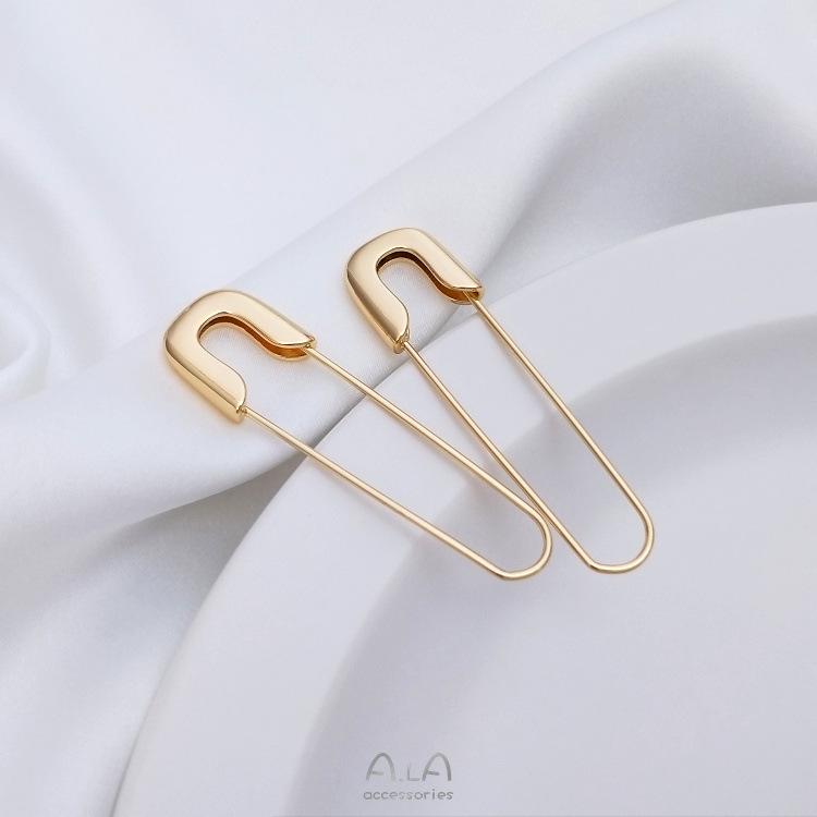 14K Gold-Filled Safety Pin & Paper Clip Drop Earrings - Trendy European & American Style Ear Jewelry for Women
14K Gold-Filled Safety Pin & Paper Clip Drop Earrings - Trendy European & American Style Ear Jewelry for Women