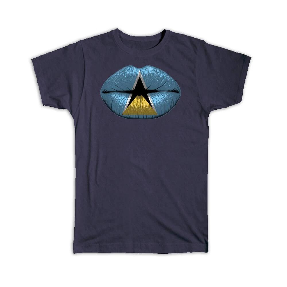 Gift T-Shirt : Lips Saint Lucia Flag Expat Country For Her Women Woman Feminine 2XL
Gift T-Shirt : Lips Saint Lucia Flag Expat Country For Her Women Woman Feminine 2XL