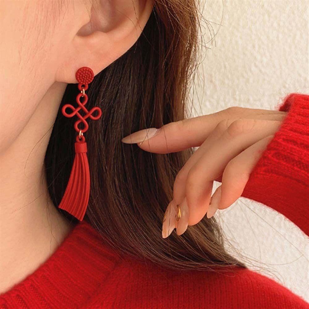 Jewelry Accessories Chinese Knot Earrings Chinese New Year Earrings Women Ear Hook Dangle Earrings
Jewelry Accessories Chinese Knot Earrings Chinese New Year Earrings Women Ear Hook Dangle Earrings
