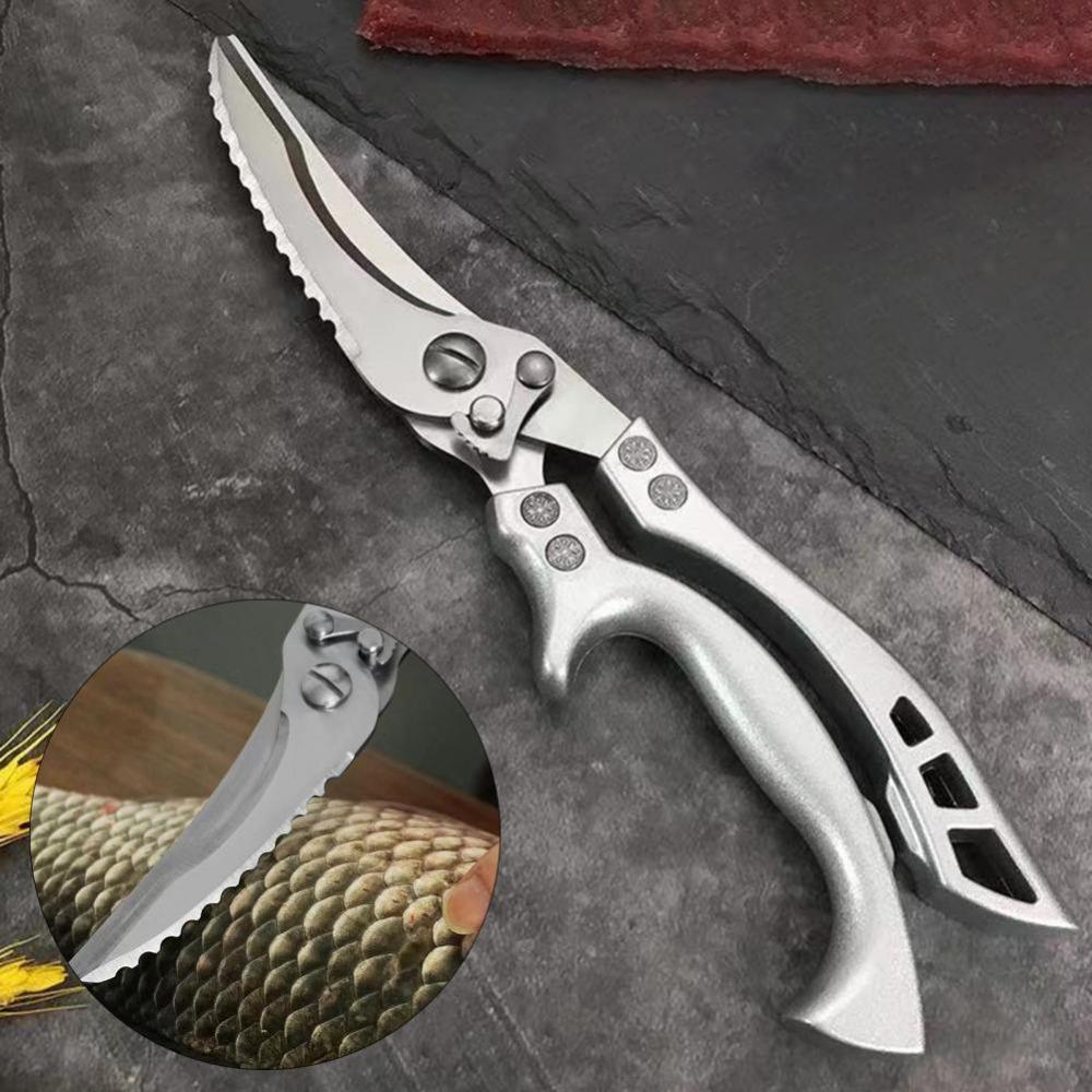 Spring Loaded Kitchen Shears Stainless Steel Food Scissors Chicken Bone Kitchen Scissors Meat срібний
Spring Loaded Kitchen Shears Stainless Steel Food Scissors Chicken Bone Kitchen Scissors Meat срібний