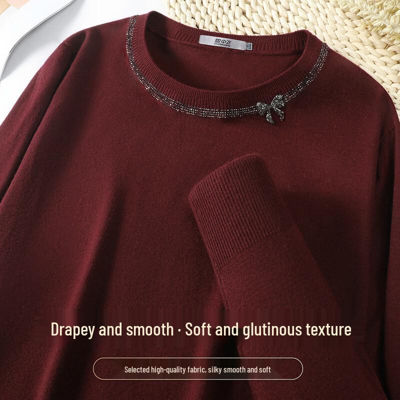 SNOWFLYING Women s Bowknot Rhinestone Round Neck Knit Sweater M
SNOWFLYING Women s Bowknot Rhinestone Round Neck Knit Sweater M