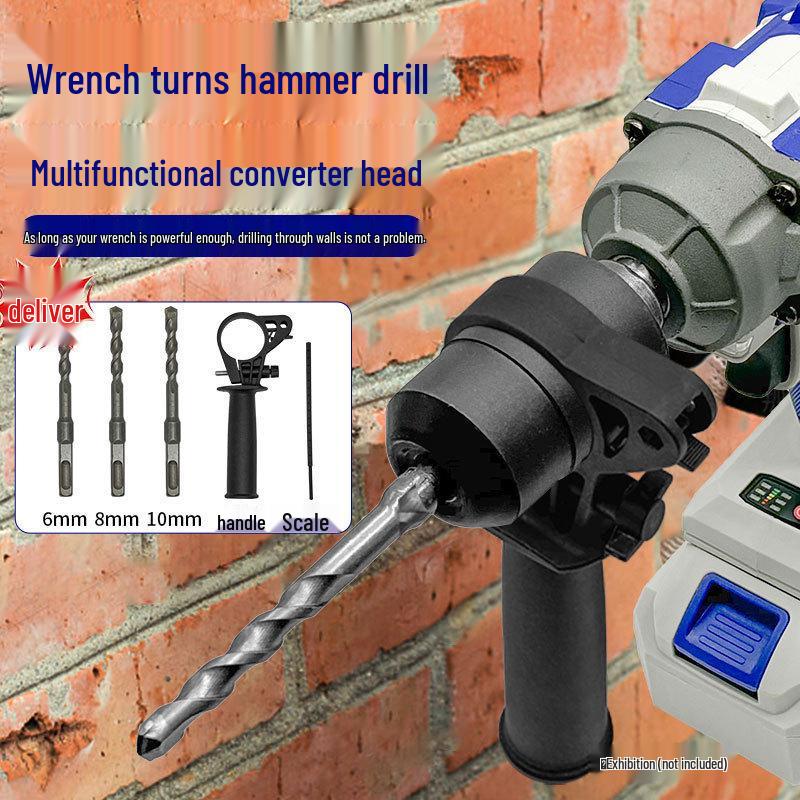 Compact Multi-Functional Electric Wrench & Hammer Converter for Concrete Drilling
Compact Multi-Functional Electric Wrench & Hammer Converter for Concrete Drilling