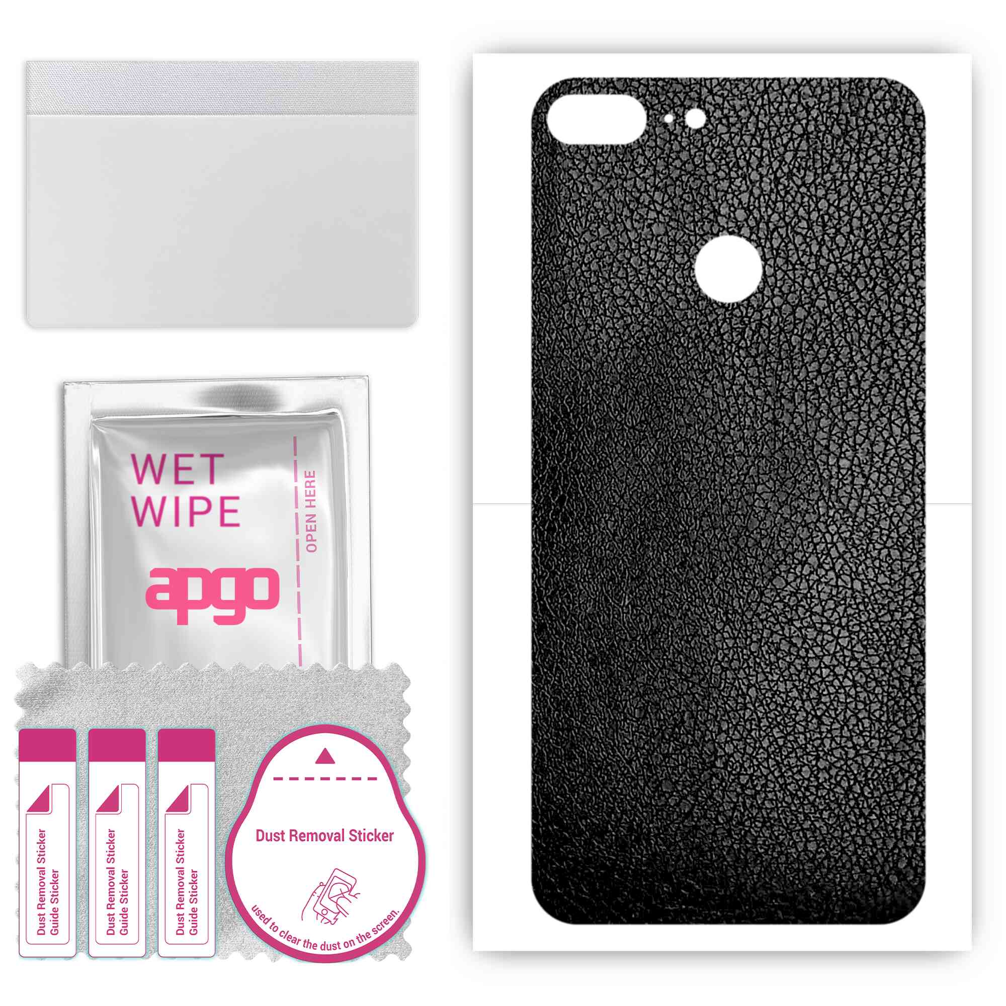apgo Protective Skin Sticker for the back compatible with Honor 9 Lite, Wrap Film, Foil, Vinyl - Pattern Black Leather
apgo Protective Skin Sticker for the back compatible with Honor 9 Lite, Wrap Film, Foil, Vinyl - Pattern Black Leather