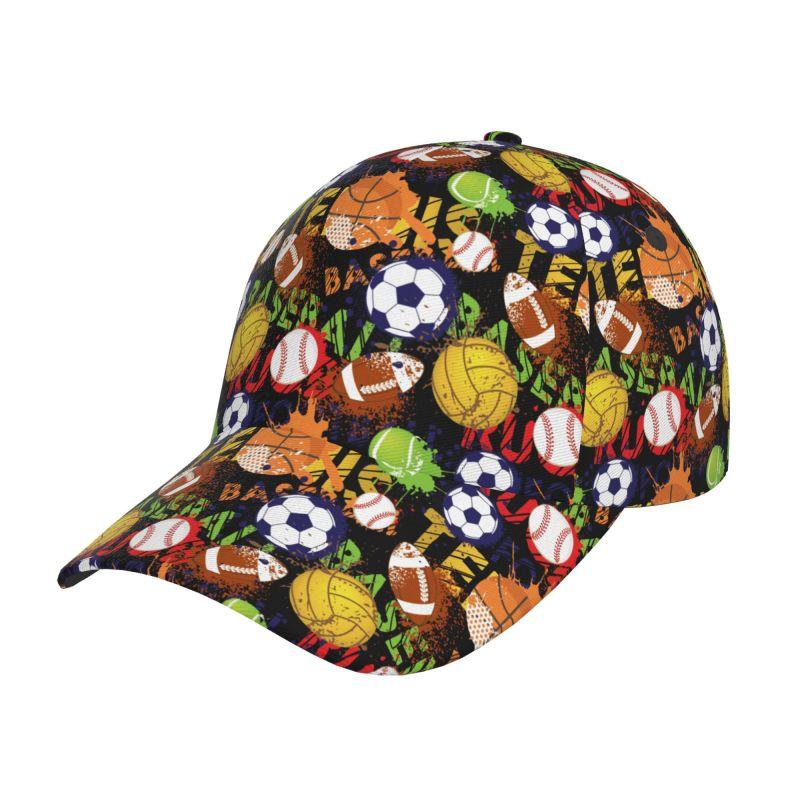 Sports Balls Print Hip Hop Baseball Cap Unisex Adjustable Sun Hats Headwear Outdoor Shade Sports Snapback Cap Adjustable
Sports Balls Print Hip Hop Baseball Cap Unisex Adjustable Sun Hats Headwear Outdoor Shade Sports Snapback Cap Adjustable