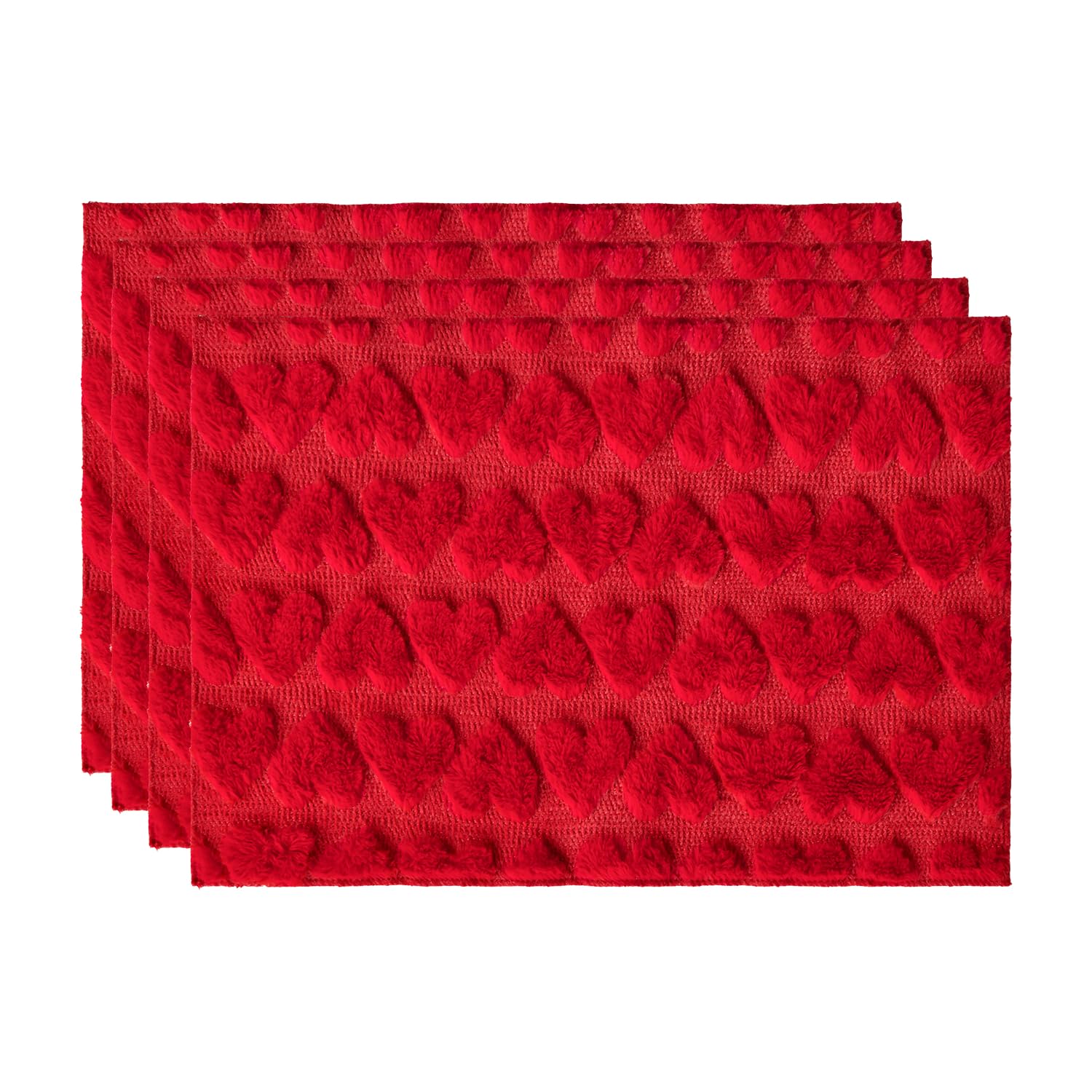 Red Heart Placemats, 12x18 Inch Seasonal Soft Plush Faux Fur Wool Table Mats for Party Kitchen Dining Decoration Set of 4 12 x 18 , 4 Pcs
Red Heart Placemats, 12x18 Inch Seasonal Soft Plush Faux Fur Wool Table Mats for Party Kitchen Dining Decoration Set of 4 12 x 18 , 4 Pcs