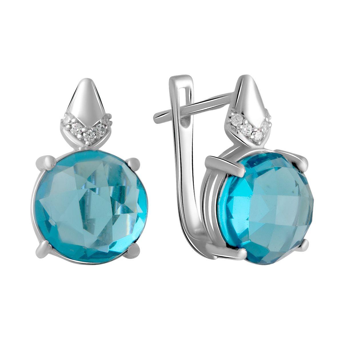 Срібні сережки з керамікою Лондон Блю 5.742ct (2062578) синій
Срібні сережки з керамікою Лондон Блю 5.742ct (2062578) синій