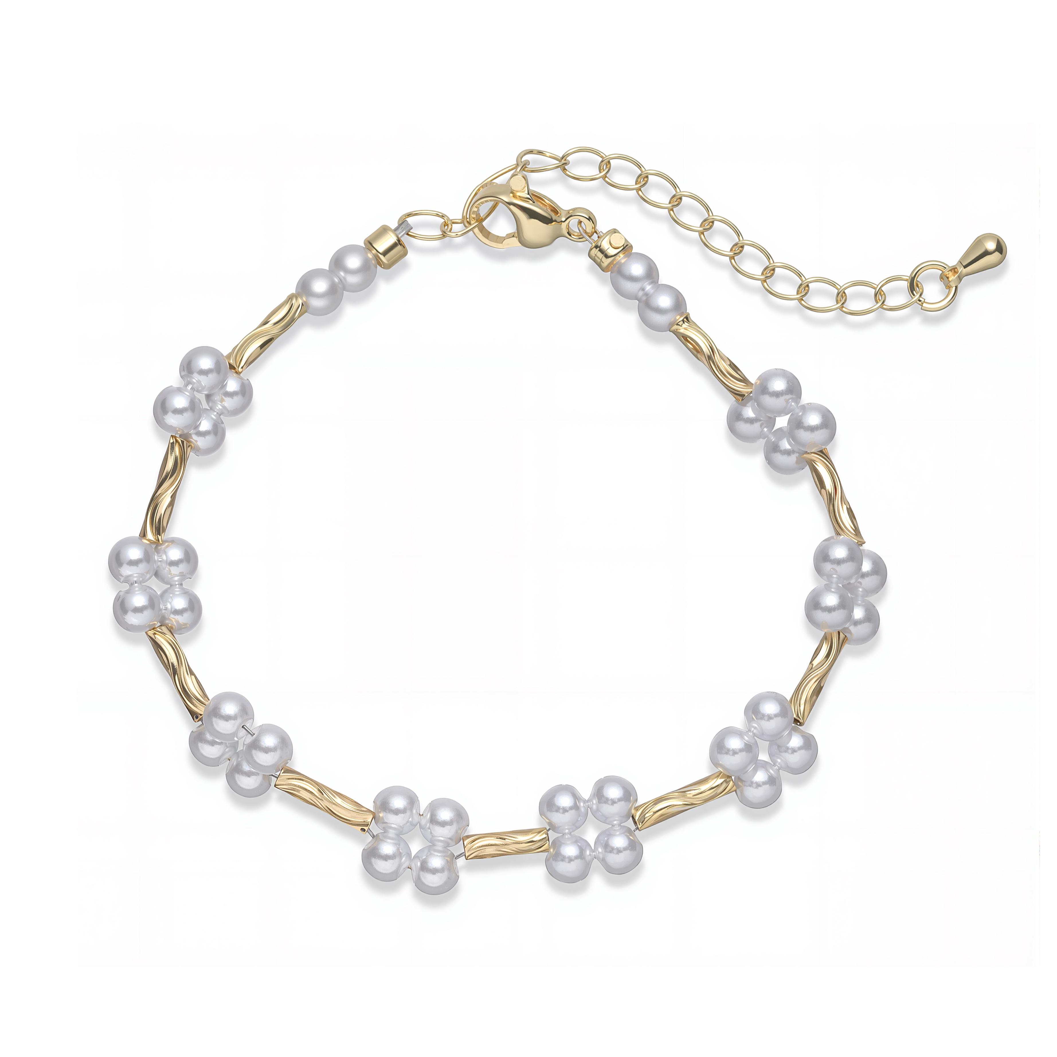 HECHENG,White Imitation Pearl Flower Bracelet/Necklace Women s Minimalist Vintage Copper Metal Zircon 1-Piece Other
HECHENG,White Imitation Pearl Flower Bracelet/Necklace Women s Minimalist Vintage Copper Metal Zircon 1-Piece Other